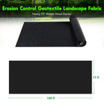 Load image into Gallery viewer, 13 ft. x 100 ft. Heavy PP Woven Weed Barrier Soil Erosion Control Geotextile Landscape Fabric 6 oz.