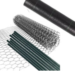 Load image into Gallery viewer, 3 ft. x 50 ft. Black Wire Backed Silt Fence Plus Fence Wire Mesh with 8 Posts