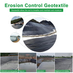 Load image into Gallery viewer, 4.9 ft. x 250 ft. Black Non Woven Geotextile Weed Barrier Landscape Fabric Erosion Control 4.5 oz.